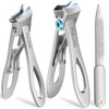 Toenail Clippers for Seniors Thick Nails, Slanted Curved Ingrown Nail