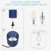 LAMPWELL LYON Clip-on Chandelier Organza Fabric Lamp Shades,Set of 6,Small