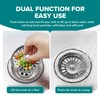 Luxe House Kitchen Sink Strainer Plug, 304 Stainless Steel, Food
