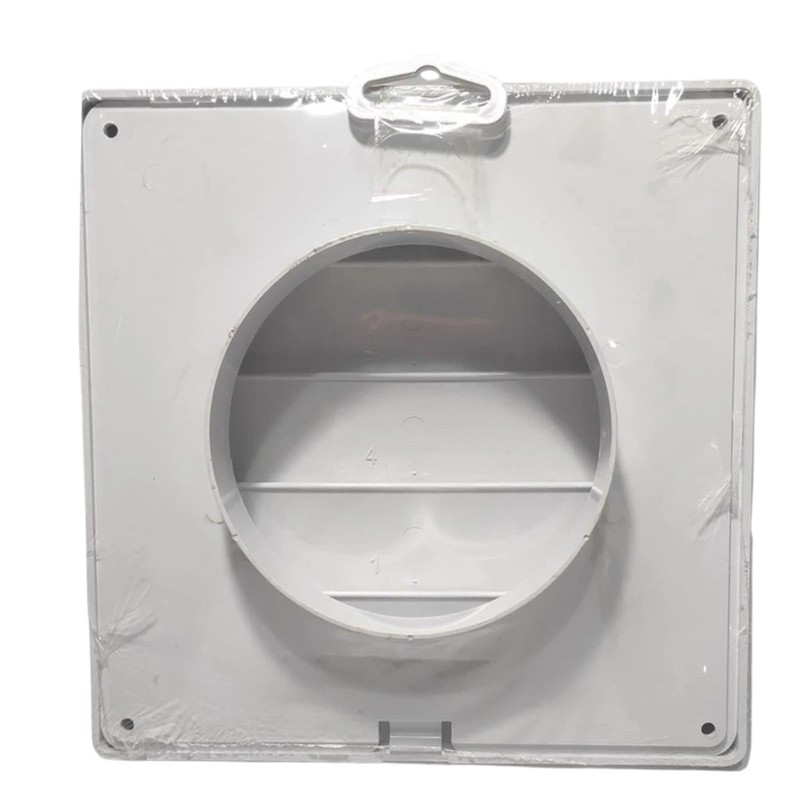 Air Vent Grille with Flaps, 170mm x 170mm, White, Extractor