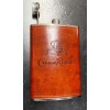 Crown Royal Limited Edition Stainless Steel Leatherbound 8oz Hip Flask