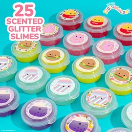 Original Squishmallows Ultimate Compounds Set, 25-Pack, Scented Glitter Slimes, Slime Party Favors for Kids, Slime Bulk, Kids Party Favors Goodie Bags, Mini Squishmallows, Mini Slime, Sludge Toys