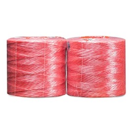 Bridon Max Monofilament Red Hay Baling Twine, Sidewinder 110 Pound Knot Strength and 20,000 Foot Length, 2 10,000 Foot Spools, Crop Baling, Christmas Tree wrap