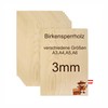 KF-Holz Pack of 10 Birch Plywood Sheets (A5 210 x