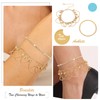 2 Pcs Ankle Bracelets Anklet Wristband for Women,Bell Adjustable Classic