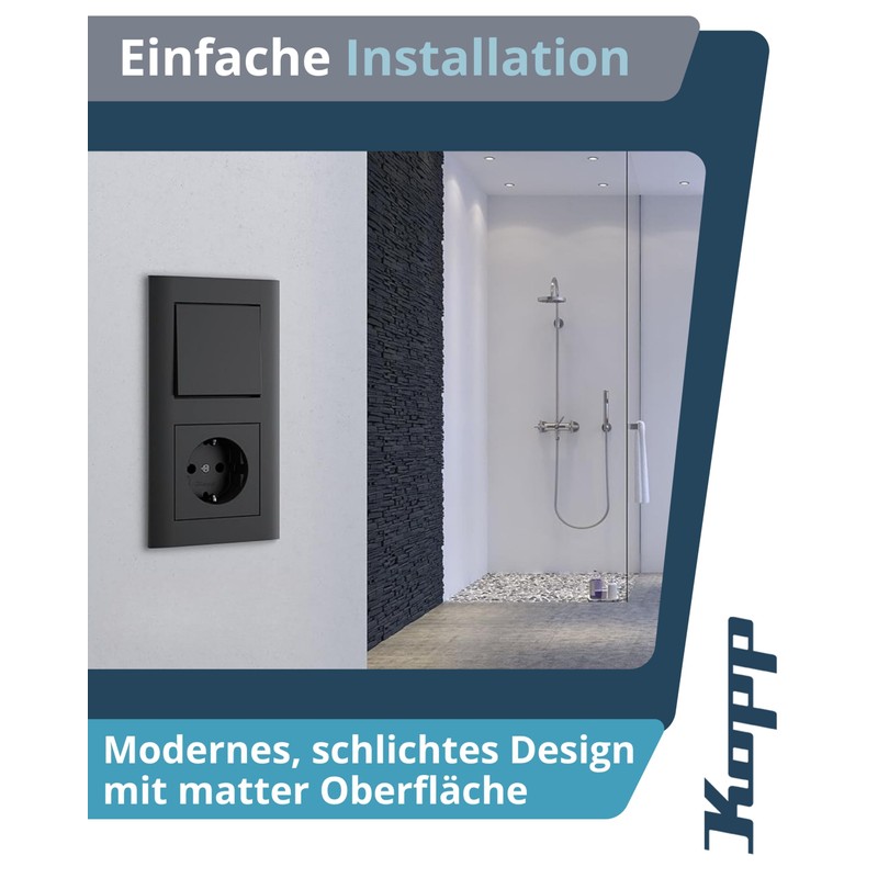 Kopp Athenis 402115061 Cover, 1-Way Frame