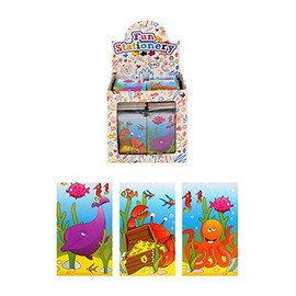Henbrandt 12x Mini Sealife Notebooks Kids Children’s Stationery for Girls and Boys Home School Classroom Prize Loot Bag Filler Party Favour