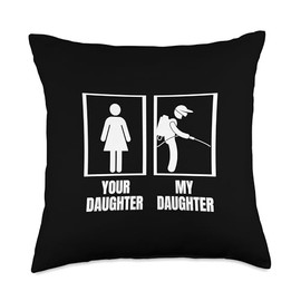 Pest Control Your Daughter My Daughter Funny Exterminator Throw Pillow