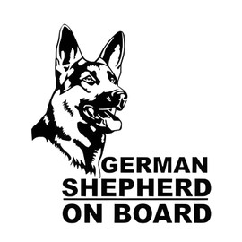 Car Sticker 15 cm Black German Shepherd On Board Car Stickers Pet Dog Waterproof Sticker Bumper Rear Window Decor