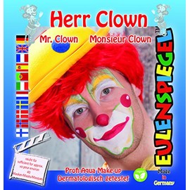 Eulenspiegel 203323 – Mr Clown Make-Up Set for Approx. 40 Masks, Make-Up Colours, Carnival, Theme Party