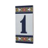 Spanish Floral Designed Ceramic Letter Tiles House Number Tiles and