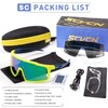 SCVCN Polarised Cycling Glasses Sunglasses with 3 Interchangeable Lenses for