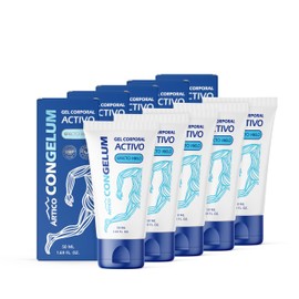 Congelum  Gel Corporal  Frmula Refrescante con Mentol, Canela, Aceite de Romero, Jengibre y Extracto de Cayena  Gel de Rpida Absorcin Piernas, Brazos 