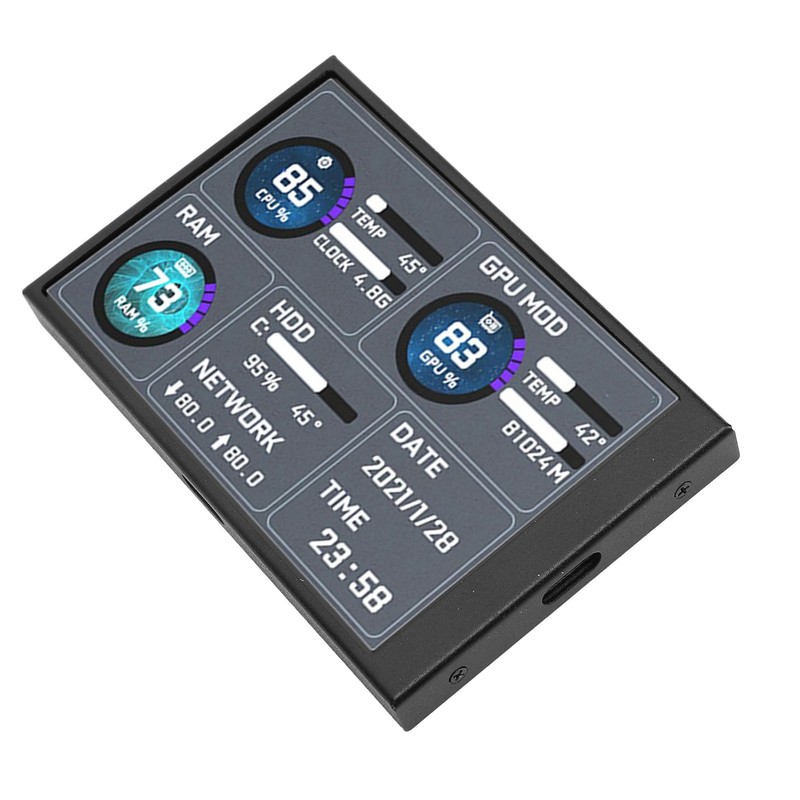 3.5inch IPS Secondary Screen USB C Computer Temperature Display Sub
