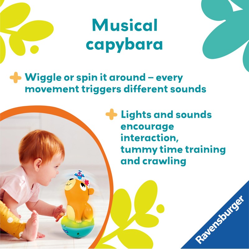 Ravensburger Play+ Push & Listen Roly Poly Capybara - Baby