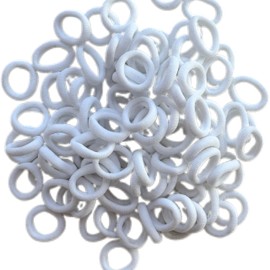 100 Pieces Elastic Baby White Hair Ties 2cm Hair Bands Kid Colored Ponytail Holders for Baby Girl Toddler