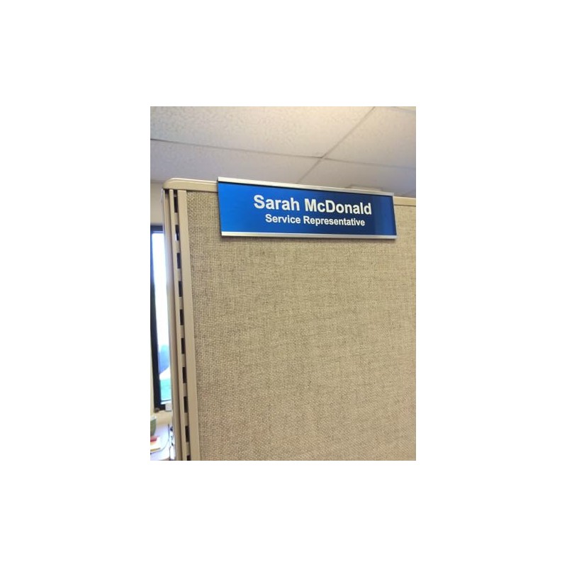 Cubicle Nameplate Holders - Two Sided (10" x 2" x