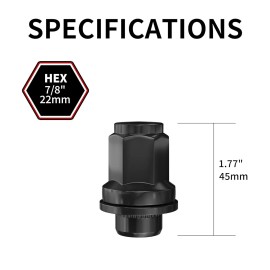 Unbranded 20x Black Toyota Lexus OEM Factory Lug Nuts M14x1.5 Fit Tundra Sequoia LX LS LC
