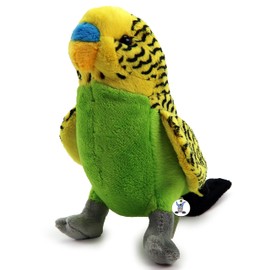 Budgies Cuddly Toy Bird Parakeet Green Yellow Plush Toy Hanna - Cuddly Toys *biz