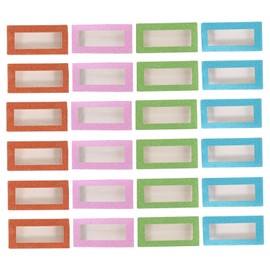 Mikinona 24pc Eyelash Cases Organizer Colorful False Lashes Storage Box Secure Seal for Daily Application and Travel