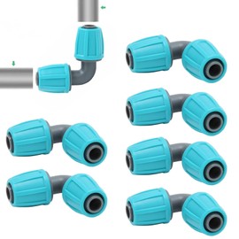 10pcs 16mm 90 Degree Hose Elbow Angle Drip Hose Lock Barb Connector PE Connection for Garden Agricultural Drip Irrigation Fitting