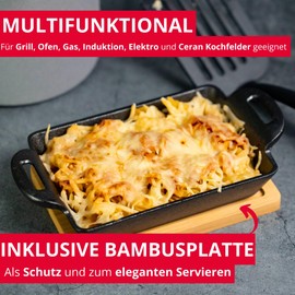 Westmark Cast Iron Bowl Tapas + Friends - Small Cast Iron Casserole Dish Suitable for All Hobs Including Induction and Grill, Includes Bamboo Trivet - Iron, 300ml