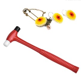 Cosiki July Gift Watch Repair Hammer, Jeweler's Hammer Made of Plastic, Rubber, Mini Plastic, Portable Double Head Hammer, DIY Repair Tool