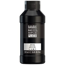 Liquitex BASICS - Pintura acrílica líquida, botella de 8.5 onzas, color negro marte