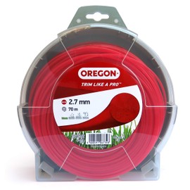 Oregon String Trimmer Line, Replacement Nylon Strimmer Wire for Grass Trimmers & Brushcutters, DIY & Gardening, Universal Fit, All Purpose, Round Cord, 2.7mm x 70m Spool, Red (69-382-RD)