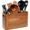 Wooden Kitchen Utensil Holder Organizer for Counter or Countertop, Large