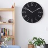 Nbdeal Wall Clock, Silent, Continuous Second Hand, Diameter 11.8 inches