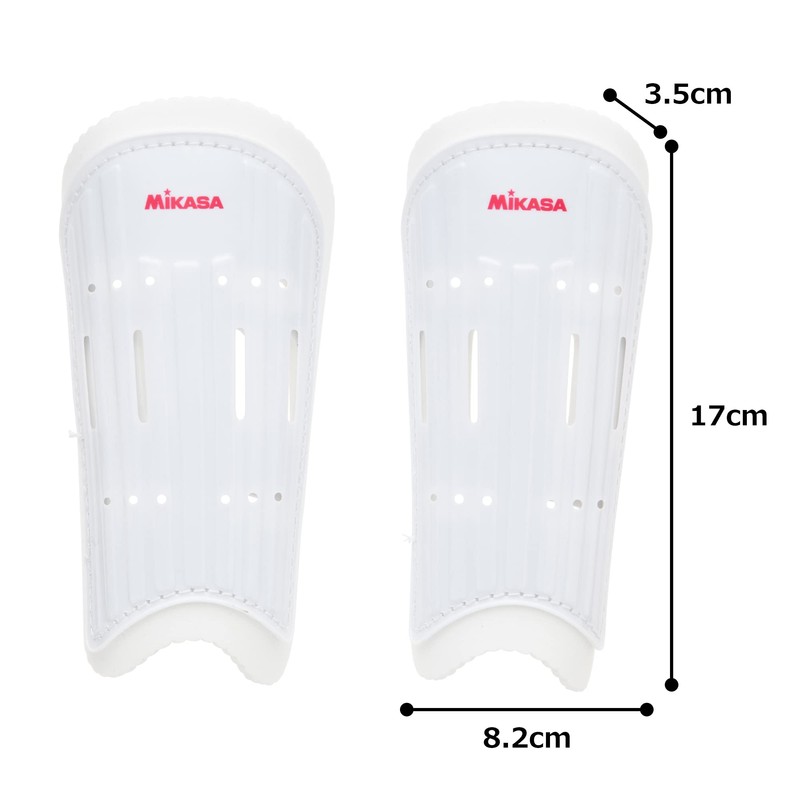 Mikasa MG-1002 SS Soccer Futsal Shin Guard, White,