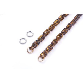 AUMEY 30" Handbag Chain Straps Acrylic Purse Chain Strap Fashionable Replacement Purse Clutches Handles for Purse Handbags DIY Crafts (Leopard print)
