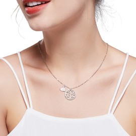 ALoveSoul Granddaughter Necklace - Sterling Silver Tree of Life Necklace, Birthday Gift for Granddaughter, Necklace for Granddaughter