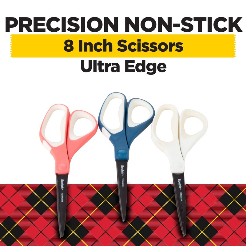Scotch Brand Precision Ultra Edge Scissors, Left- or Right-Handed, 8