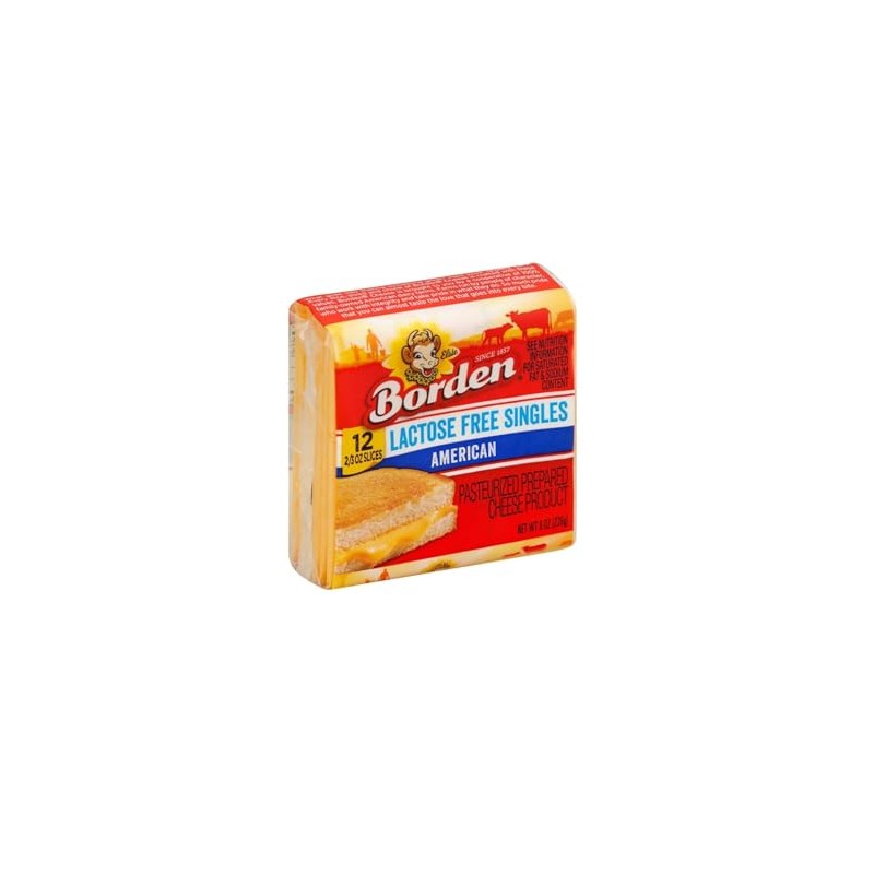Borden Lactose Free American Singles 8 Oz (Pack of 3)