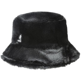Kangol Faux Fur Bucket - Solid Black/L Solid Black, Large