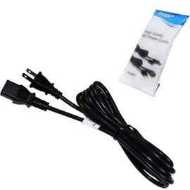 HQRP 10ft AC Power Cord Compatible with Sony Bravia KDL-46Z4100 KDL-40V4100 KDL-40V4150 KDL-40V5100 KDL-40VE5 KDL-40Z4100 HDTV TV LCD LED Plasma Mains Cable, UL Listed