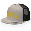 RIVEMUG NG Perv Flat Bill Trucker Hat High Crown Adjustable