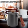 Stainless Steel Coffee Hand Pot with Wooden Handle Long Mouth
