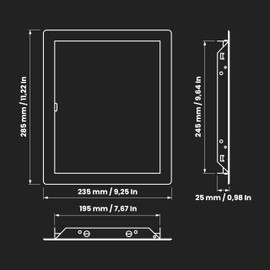 Repa Market 8 x 10 Inch Access Panel for Drywall/White Powder Coated Steel Wall Hole Cover/Door Panel/Cover Plates with Latch – Service Hatch/HVAC Access Door for Plumbing, Electrical Use