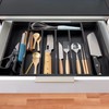 oridom Expandable Bamboo Kitchen Drawer Organizer for Cutlery and Utensils,
