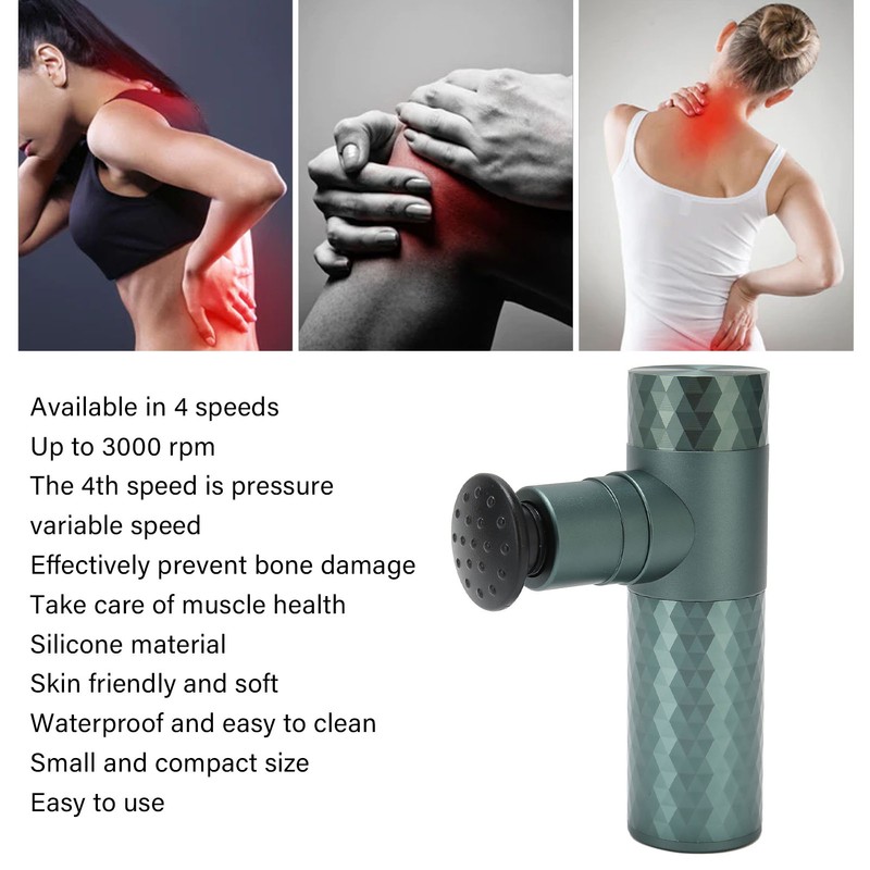 Mini Massager 4 Speeds Deep Relaxation Stress Relief Metal Handheld