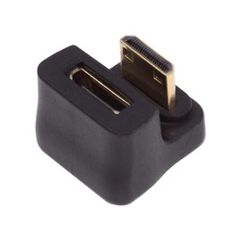 cablecc Mini HDMI 1.4 Up Opposite U 360 Degree Shape Back Angled Male to Mini Female Extension Adapter Converter