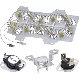 For Amana NED7200TW NED7200TW10 NED7200TW0 Dryer Heating Element & Fuses