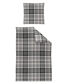 Irisette Elegant Flannel Bed Linen Set Alpaca 8412 Grey 135 x 200 cm + 1 x Pillowcase 80 x 80 cm