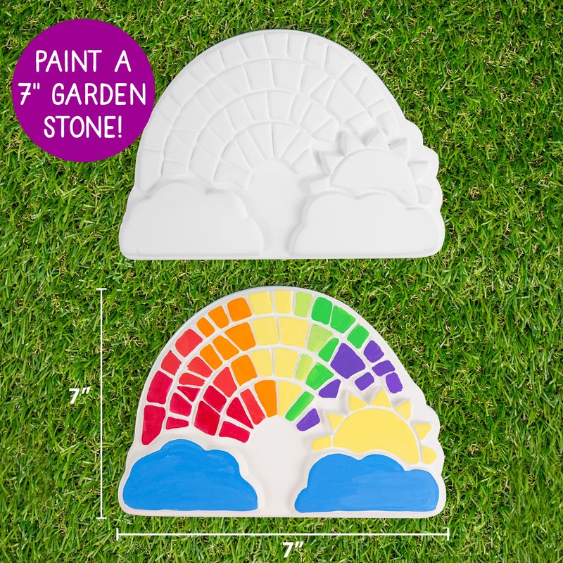 Creative Roots Paint Your Own Rainbow Stepping Stone Craft Kits