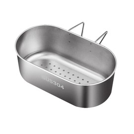 Stainless Steel Sink Drain Strainer Basket, Multifunctional Hanging Sink Strainer Colander Drain Basket Kitchen Sink Food Waste Filter and Wash Vegetables Fruits