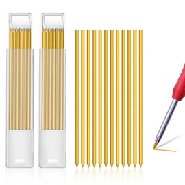 12Pcs 2.8 mm Pencil Replacement Refills, Refills for Carpenters Mark Pencils, Yellow Tracer Pencil Refills for Woodworking Marking Drawing, Mechanical Pencil Leads are Available for Composition