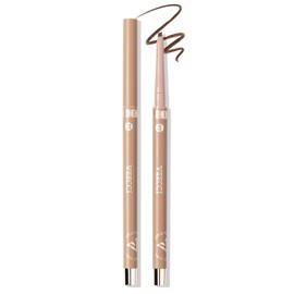 VEECCI Waterproof Gel Eyeliner Pencil for Precise Application - Vegan Formula, Smudge-Proof with Tattoo Effect - Long-Lasting Eye Makeup Pen(Brown)